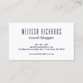Colorful Wereldkaart Travel Blog Visitekaartje (Achterkant)