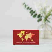 Colorful Wereldkaart Travel Blog Visitekaartje (Staand voorkant)