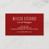 Colorful Wereldkaart Travel Blog Visitekaartje (Achterkant)