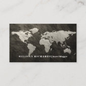 Colorful Wereldkaart Travel Blog Visitekaartje (Voorkant)