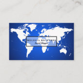 Colorful Wereldkaart Travel Blog Visitekaartje (Voorkant)