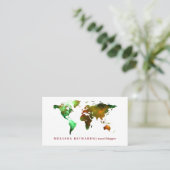 Colorful Wereldkaart Travel Blog Visitekaartje (Staand voorkant)