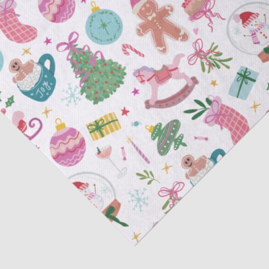 Colorful Whimsical Christmas Tissuepapier (Detail)