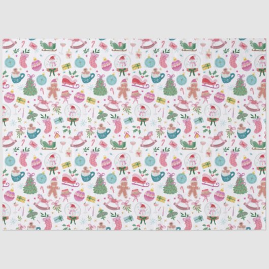 Colorful Whimsical Christmas Tissuepapier (Voorkant)