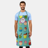 Colorful Whimsical Desserts Editable Schort (Gedragen)