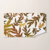 Colorful Whimsical Herfst Autumn Rustic Leaves Bad Handdoek (Handdoek)