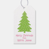 Colorful Whimsical-kerstbomen Cadeaulabel (Voorkant)