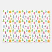 Colorful Whimsical-kerstbomen Inpakpapier Vel (Voorkant 2)