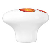 Colorful Whimsical Oranje en Geel Keramische Knop (Zijkant)