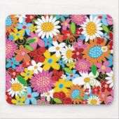 Colorful Whimsical Spring Flowers Garden Girly Muismat (Voorkant)