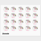 Colorful Whimsical Tortelduifjes Dank u Sticker (Vel)