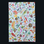 Colorful Whimsical Waterverf Fruits Veggies Blue Theedoek<br><div class="desc">Geniet van dit griezelige waterverf-fruit en -vormen met deze kleurrijke handdoek. Je kunt je eigen tekst altijd toevoegen. Laat me weten of je iets wilt dat aangepast is. Als je het koopt, bedankt! Ben zeker om een foto op Instagram van het in actie te delen en me te labels @shoshannahscribbles...</div>