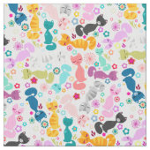 Colorful Whimsy-Katten Stof (Close Up)