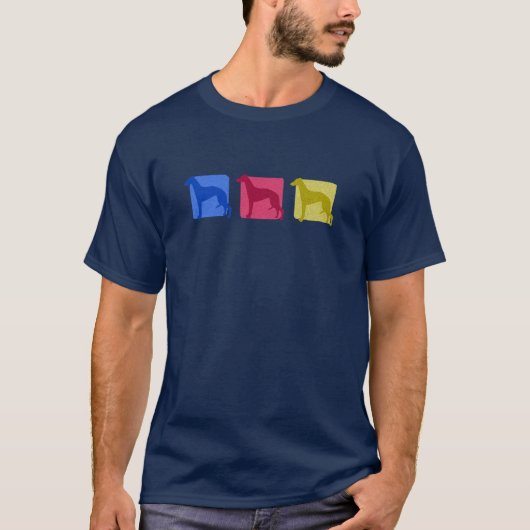Colorful Whippet Silhouettes T-shirt (Voorkant)