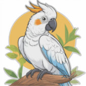 Colorful White Cockatoo Sticker (Voorkant)