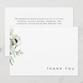 Colorful White Floral Spray Funeral Bedankt (Voorkant / Achterkant)