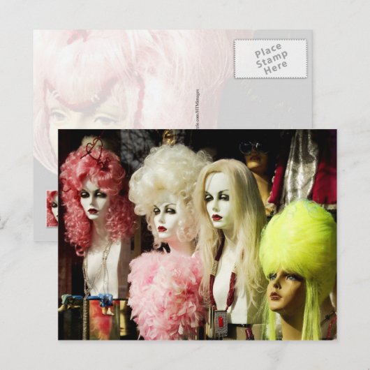 Colorful Wigs Briefkaart (Voorkant / Achterkant)