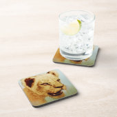 Colorful Wild Animal - Lion, 6 Plastic Onderzetter (Rechterzijde)