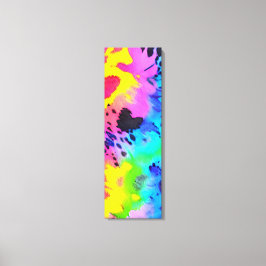 Colorful Wild Cheetah Tye Dye Pattern Canvas Afdruk