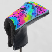 Colorful Wild Cheetah Tye Dye Pattern Golfheadcover (3/4 voorkant)
