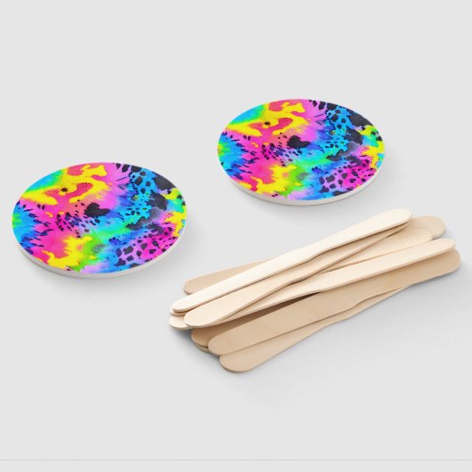 Colorful Wild Cheetah Tye Dye Pattern Handwaaier (Niet-gemonteerd)