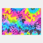 Colorful Wild Cheetah Tye Dye Pattern Inpakpapier Vel (Voorkant 3)