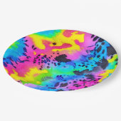 Colorful Wild Cheetah Tye Dye Pattern Papieren Bordje (Gekanteld)