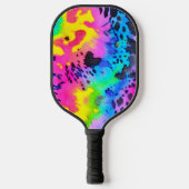 Colorful Wild Cheetah Tye Dye Pattern Pickleball Paddle (Voorkant)