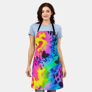 Colorful Wild Cheetah Tye Dye Pattern Schort