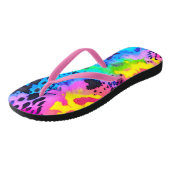 Colorful Wild Cheetah Tye Dye Pattern Teenslippers (Schuin)