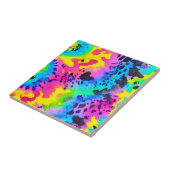 Colorful Wild Cheetah Tye Dye Pattern Tegeltje (Zijkant)