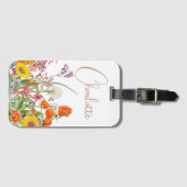 Colorful Wild Flowers Country Botanische Name Bagagelabel (Voorkant (horizontaal))