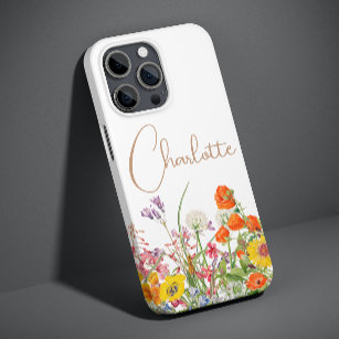 Colorful Wild Flowers Country Botanische Name Case-Mate iPhone 14 Hoesje