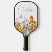 Colorful Wild Flowers Country Botanische Name Pickleball Paddle (Achterkant)