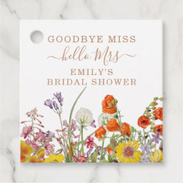 Colorful Wild Flowers Country Floral Vaarwel Miss Bedankjes Labels