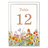 Colorful Wild Flowers Country Weddenschap Kaart (Voorkant)