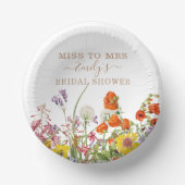 Colorful Wild Flowers Miss to Mrs Vrijgezellenfees Papieren Kommen (Voorkant)