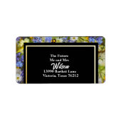 Colorful Wild Flowers Weduwingadres Etiket (Voorkant)