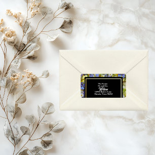 Colorful Wild Flowers Weduwingadres Etiket