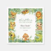 Colorful Wild One 1st Birthday Party Paper Napkins Servet (Voorkant)