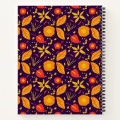Colorful Wild Purple & Yellow Botanical Pattern Notitieboek (Achterkant)