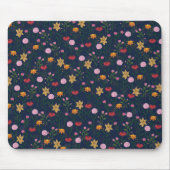 Colorful Wilde flower Waterverf Blauw ontwerp Muismat (Voorkant)