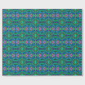 Colorful Wilde Kaleidoscope Psychedelic Patter Cadeaupapier (Vlak)