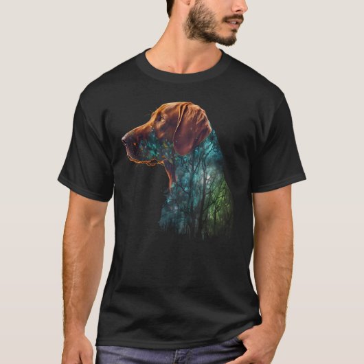 Colorful Wilderness Nature Vizsla Reflection T-shirt (Voorkant)
