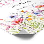 Colorful Wildflower Baby shower Welkomstteken Poster (Hoek)