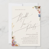 Colorful Wildflower Beige Garden Bridal Tea Kaart (Voorkant)