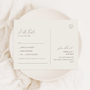 Colorful Wildflower Beige Garden Song Request RSVP Briefkaart