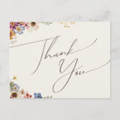 Colorful Wildflower Beige Garden Weddenschap Harte Briefkaart (Voorkant)