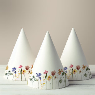 Colorful Wildflower Birthday Feesthoedjes