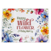 Colorful Wildflower birthday Groot Cadeauzakje (Voorkant)